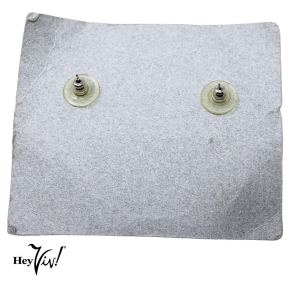 Vintage 90s Alyssa Levitan Purple Gold Handcrafted Origami Pierced Earrings Card - Picture 2 of 4